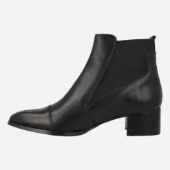 Botines chelsea para mujer con picados en la puntera