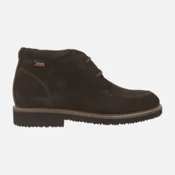 Botines con cordones para hombre en ante marrón