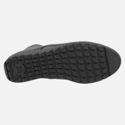 Botines confort de piel con cierre de botones y forro de pelo