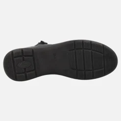Botines confort en combinado negro con doble cremallera