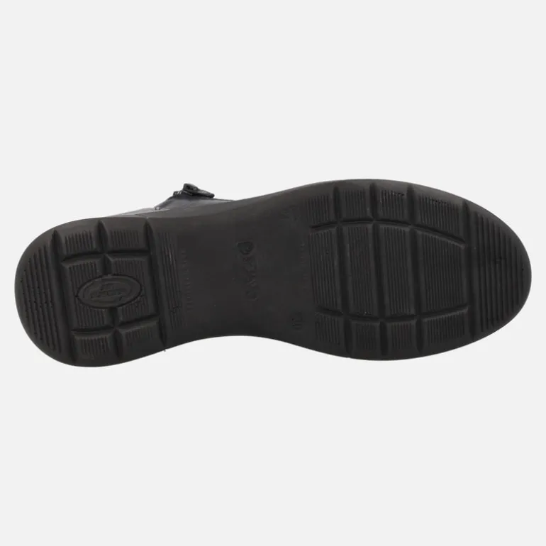 Botines confort en combinado negro con doble cremallera