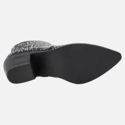 Botines cowboy Struer en piel negra con remaches