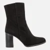 Botines de ante para mujer con tacón alto