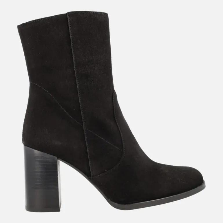 Botines de ante para mujer con tacón alto