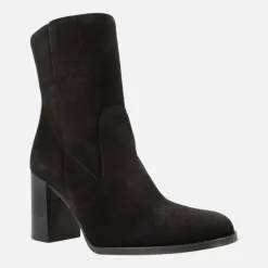 Botines de ante para mujer con tacón alto