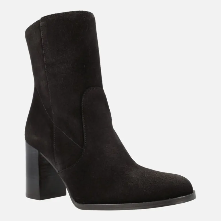Botines de ante para mujer con tacón alto