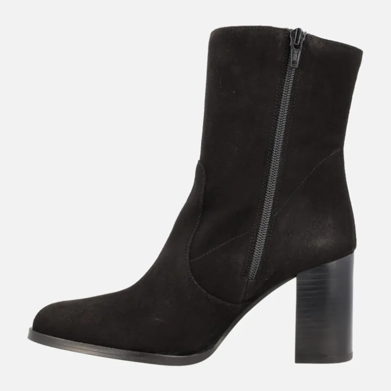 Botines de ante para mujer con tacón alto
