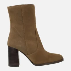 Botines de ante para mujer con tacón alto