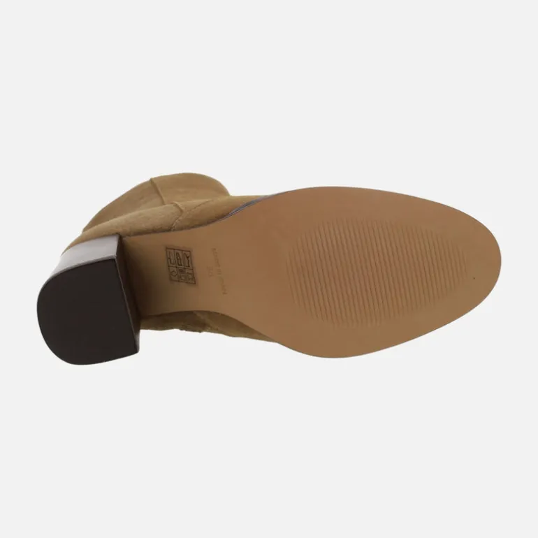 Botines de ante para mujer con tacón alto