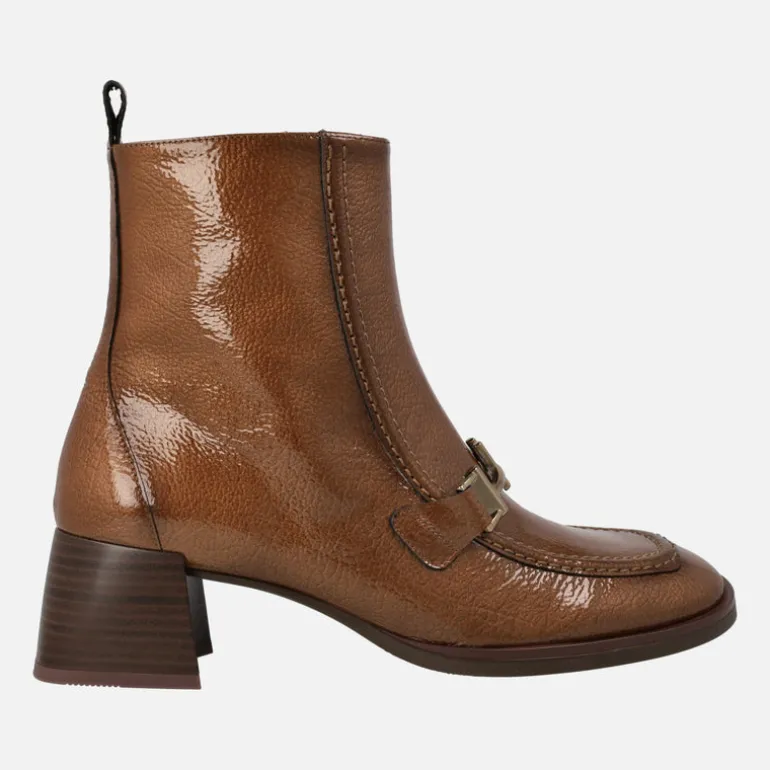 Botines de charol con tacón medio Hispanitas Milan