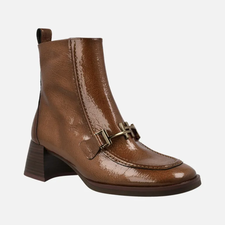Botines de charol con tacón medio Hispanitas Milan