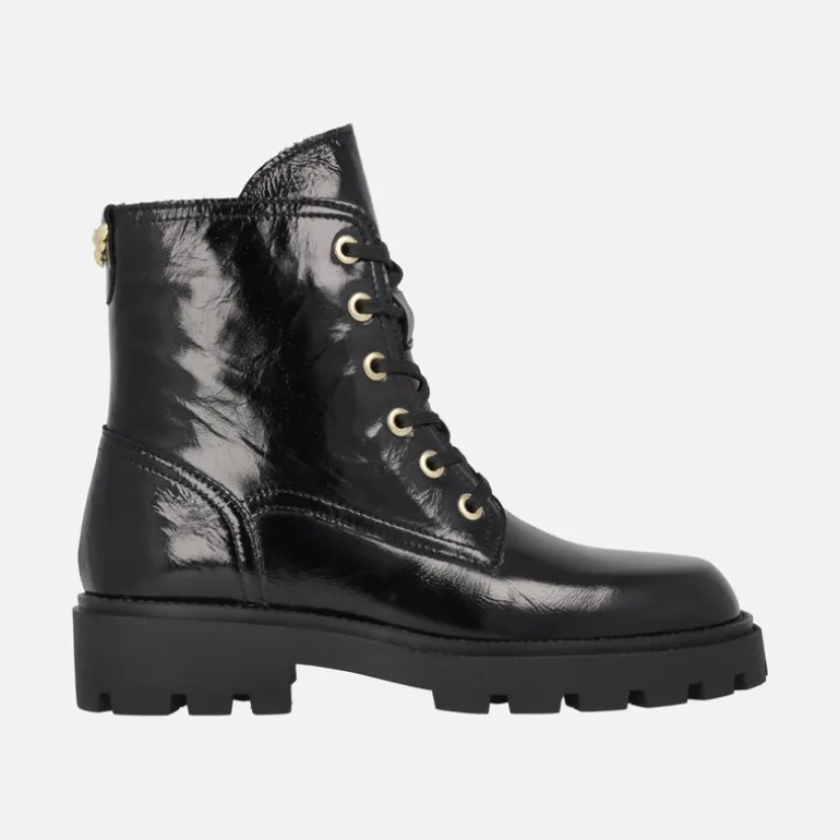 Botines de cordones en piel charol Agnes