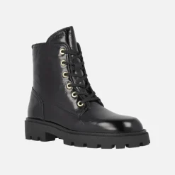 Botines de cordones en piel charol Agnes