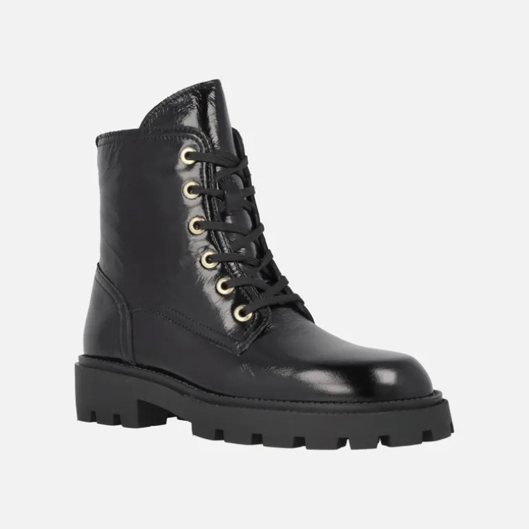 Botines de cordones en piel charol Agnes