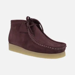 Botines de cordones en piel serraje estilo wallabee