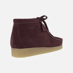 Botines de cordones en piel serraje estilo wallabee