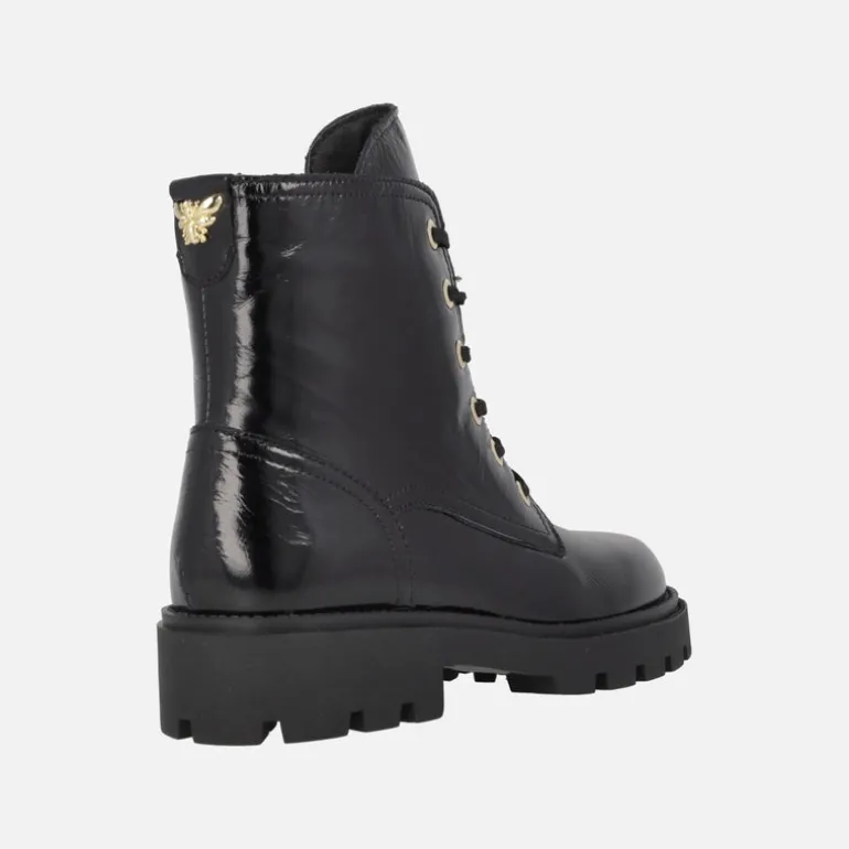 Botines de cordones en piel charol Agnes