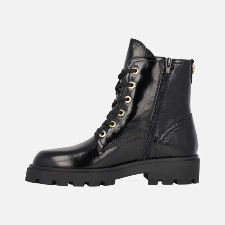 Botines de cordones en piel charol Agnes
