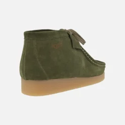 Botines de cordones en piel serraje estilo wallabee
