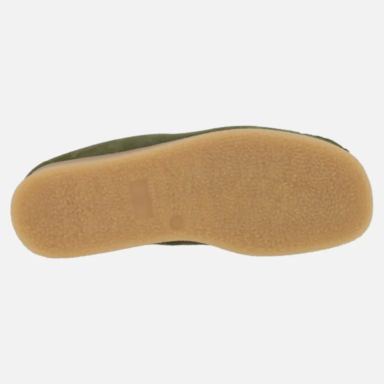 Botines de cordones en piel serraje estilo wallabee