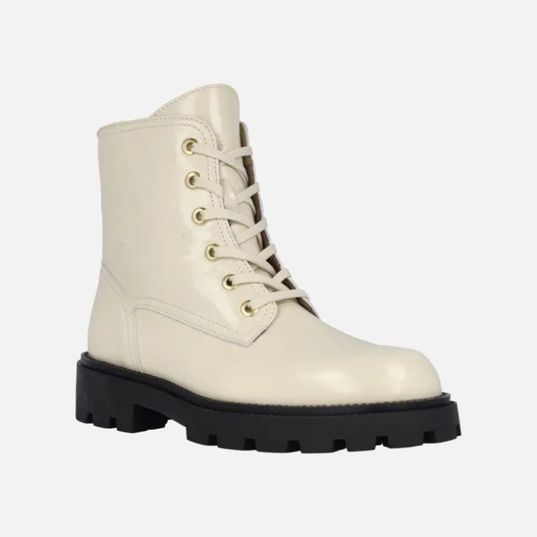 Botines de cordones en piel charol Agnes