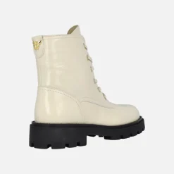 Botines de cordones en piel charol Agnes