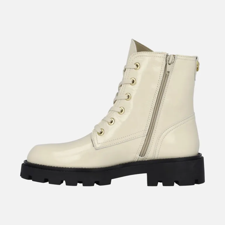 Botines de cordones en piel charol Agnes