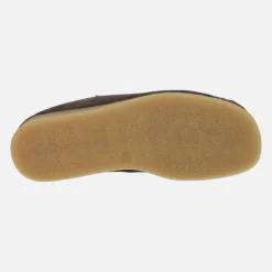 Botines de cordones en piel serraje estilo wallabee