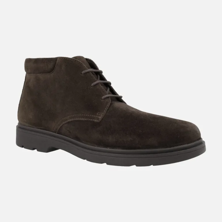 Botines de cordones en serraje marrón para hombre Spherica EC1