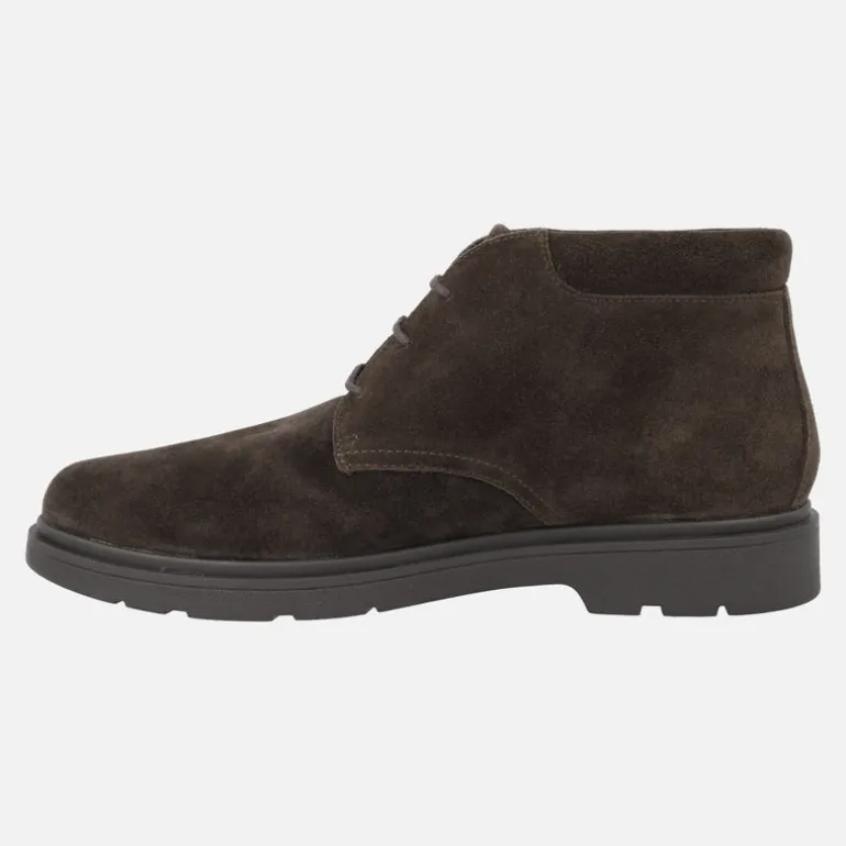 Botines de cordones en serraje marrón para hombre Spherica EC1