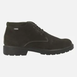 Botines de cordones para hombre en serraje marrón con membrana GORE-TEX