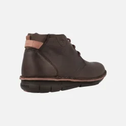Botines de cordones para hombre Alfa F0701 en piel engrasada marrón