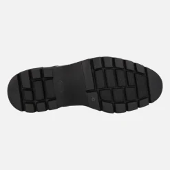 Botines de cordones para hombre en antik negro con talón y puntera mates