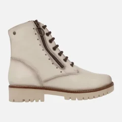 Botines de cordones y cremallera exterior para mujer