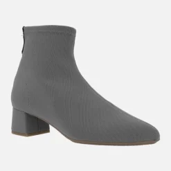 Botines de licra gris con tacones bajos de Barminton