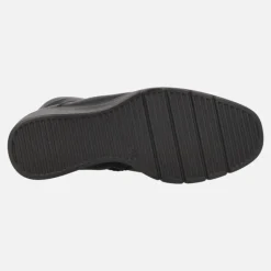 Botines de piel con cuña de goma