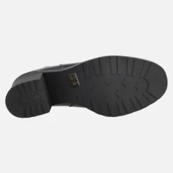 Botines de piel con trasera de tejido elástico