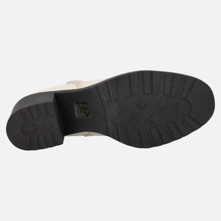 Botines de piel con trasera de tejido elástico