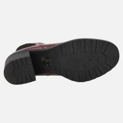 Botines de piel con trasera de tejido elástico