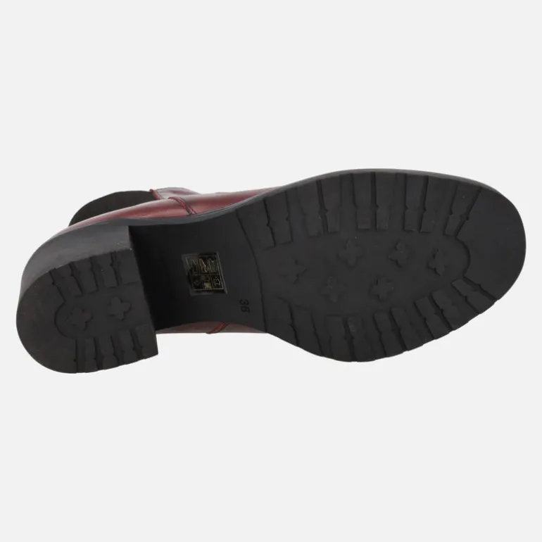 Botines de piel con trasera de tejido elástico