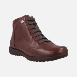 Botines de piel de estilo deportivo con cordones elásticos
