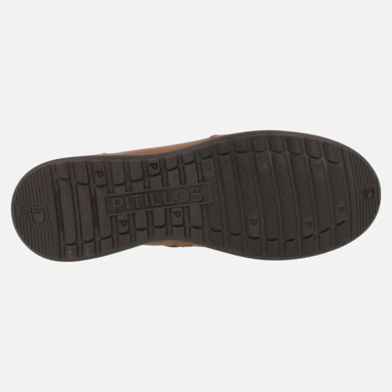 Botines de piel de estilo deportivo con cordones elásticos