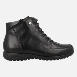 Botines de piel de estilo deportivo con cordones elásticos