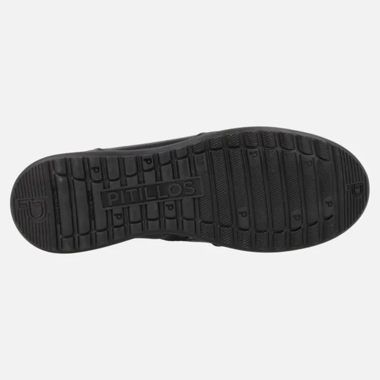 Botines de piel de estilo deportivo con cordones elásticos