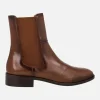 Botines de piel estilo chelsea para mujer