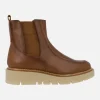 Botines de piel estilo chelsea con plataforma de goma