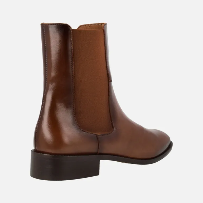 Botines de piel estilo chelsea para mujer