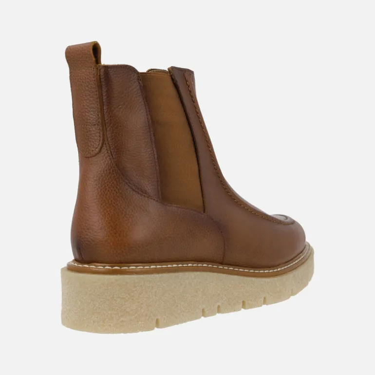 Botines de piel estilo chelsea con plataforma de goma