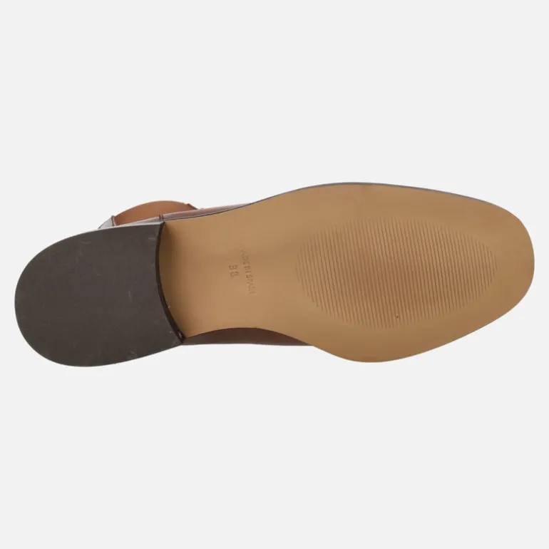Botines de piel estilo chelsea para mujer