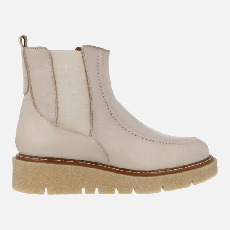 Botines de piel estilo chelsea con plataforma de goma
